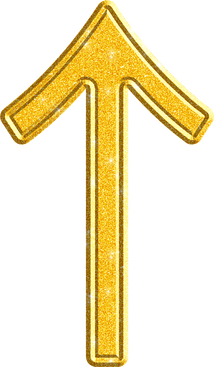 Golden Glitter Arrow Key